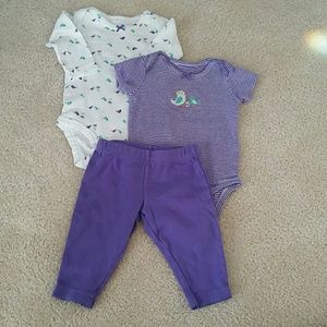 Carter's 3 Piece Onesie and Pants Set